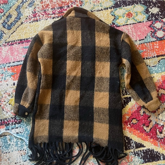 Nasty Gal Don't Need The Tassel Oversized Check Jacket - Picture 3 of 7